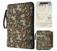 Bolimoss Housse de protection imperméable en cuir synthétique avec poignée et poches à fermeture éclair, pour les amateurs de lecteurs de poche à couverture rigide et motif chat