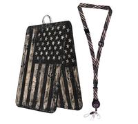 Bolimoss Lanière avec porte-badge avec boucles de sécurité à dégagement rapide, sangle réglable avec bobine rétractable et porte-étiquette double face avec fermoir en métal pivotant