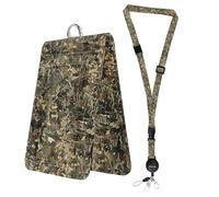 Bolimoss Porte-badge camouflage avec enrouleurs de badge rétractables à clip, cordon camouflage militaire pour badge d'identité, porte-badge double face avec cordon détachable réglable de 1 à 4