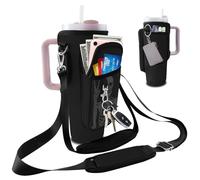 bolimoss Sac de transport pour bouteille d'eau Stanley Cup 1 184 g/887,5 g, support d'accessoires avec sangle réglable et poche pour téléphone portable pour sac à gobelet Stanley pour sac à gobelet