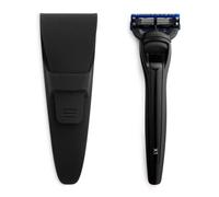 Bolin Webb Rasoir British Racing Green et support équipé d'une cartouche Gillette Mach3 Blade - Rasoirs de luxe pour homme - Style R1 à offrir