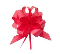 Bolis - 50 cocardes blanches - 3 cm - Pour mariage, voiture, maison, baptême, diplôme, communion - Grand nœud rouge