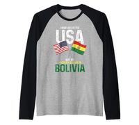 Bolivian American Mon histoire a commencé dans Bolivia Pride Vintage Manche Raglan