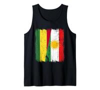 Bolivie Kurdistan Demi-Drapeau Bolivien Kurde Heritage Jersey Débardeur