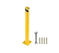 Bollard De Sécurité Borne De Sécurité En Tube D'Acier Revêtement En 122x11,4cm Jaune