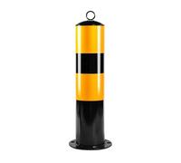 Bollard En Acier Barrière De Stationnement, Bollards De Sécurité Avec Ruban Réfléchissant, Poteau Barrière D’allée, Poteau De Sécurité Routière Pour Garage(39.3in/100cm)