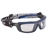 Bollé BAXTER Lunettes PC noir/bleu, verre PC incolore anti-buée/anti-rayures PLATINUM Taille Unique