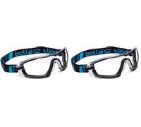 Bollé COBFSPSI Lunettes Cobra en polycarbonate avec verres anti-rayures et antibrouillard, transparent (Lot de 2)