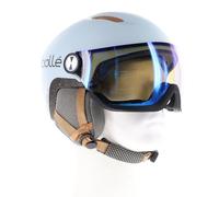 Bollé Eco V-Atmos Casque de ski avec visière 55-59 Bleu clair