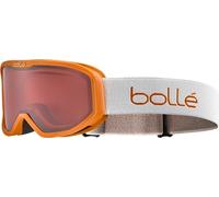 Bollé INUK - Masque Ski Enfant - Orange et Gris Mat - Écran Vermillon Cat. 2 - Anti-buée, Anti-rayures, Aération Flow-Tech, Confort mousse