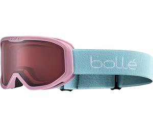 Bollé INUK - Masque Ski Enfant - Rose et Bleu Mat - Écran Vermillon Cat. 2 - Vision claire, Double écran, Anti-buée, Confort ventilé