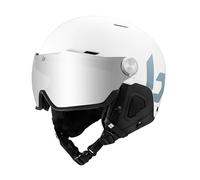 Bollé Casque de ski Might Visor – visière intégrée, oreillettes amovibles blanc cassé mat M 55-59 cm