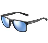 Bollé - Reverence, Black Matte, Lunettes de soleil polarisées Sky Blue, Catégorie 3, Taille M, Unisexe