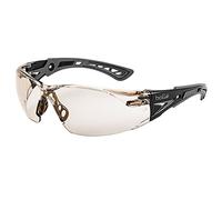 Bollé Safety 40209, Rush+ Lunettes de sécurité Platinum®, monture noire et grise, verres CSP
