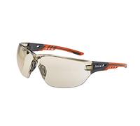 Bolle Safety NESSPCSP, Ness+ Lunettes de sécurité platine, monture noire et orange, verres CSP, noir et orange, universelles