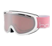 Bollé - Sierra - Masque de Ski Femme Adulte - Vermillon Gun Cat 2 - Blanc Rose Brillant - Petite-Moyenne - Lunettes de Ski Anti-buée, Protection UV, Confort et Large Champ de Vision