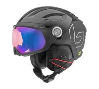 Bollé - V-Ryft MIPS, Black Shiny, Phantom Blue Cat 1 to 3, Medium, Snow Helmets, Unisex, Adult