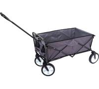 Bollerwagen pliable HWC-E38, chariot de jardin chariot de transport pliable ~ sans toit/sac arrière gris