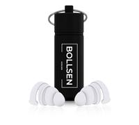 BOLLSEN Life+ Bouchons d’oreilles pour dormir - Bouchons d’oreilles en silicone anti-bruit - Réduction de bruit SNR 24 dB - Confortables jour et nuit - Durables et réutilisables jusqu’à 100 fois (1)
