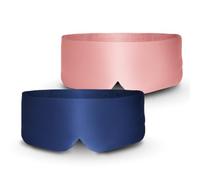 BOLLSEN Masque de Sommeil en Soie - 100% Soie de Mûrier, Ultra-Doux, Respirant, Réglable, Obscurité Totale - Bleu Marine, Quartz Rose, Noir Profond - Disponible en Pack Simple ou Multi-Pack