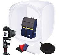 BOLLUMA 80cm Mini Studio Photo Boîte de Lumière avec 4 Couleurs de Fonds, Portable Tente de Shooting Light Box pour Produit Photographie