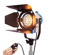 BOLLUMA Photo Studio Vidéo Film Fresnel 300W Tungstène Spotlight Dimmable avec Ampoule Halogène, Kit Mandarine Eclairage Continu Projecteur Lampe pour Photographie