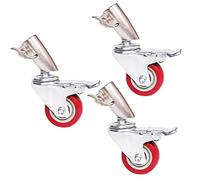 BOLLUMA roulettes Pivotantes avec Frein, Roues Pieds Réglables Robustes pour C Stands, Lot de 3 roulettes de Trépied, Trépieds de Diamètre 25mm