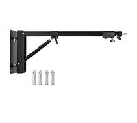 BOLLUMA Support Mural Bras de Fixation Triangle en Métal, Rotation Flexible 180 degrés, Longueur Max de 135cm, pour Photographie en Studio Lampe Strobe Monolight Softbox Parapluie Réflecteur