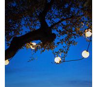 Lumisky Guirlande lumineuse solaire d'extérieur BOLLY LIGHT SOLAR – 6 boules LED 5,5 m avec crochet