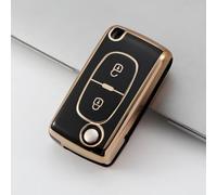 BOLNEY Étui pour clé télécommande de Voiture à 3 ou 2 Boutons, Housse sans clé pour Peugeot 107 207 307 308 407 607 3008 5008 et pour citroën Xsara Picasso C5 C6 C8