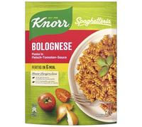 Bolognese Pasta in Fleisch Tomaten Sauce - Pour une préparation Rapide Sans Additifs, Pâtes Bolognese dans une sauce tomate à la viande - 2 portions - Compatible avec Knorr 155g