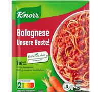 Bolognese Unsere Beste - Assaisonnement Allemagne pour une préparation Rapide Sans Additifs, saveur Bolognese Notre meilleur - 3 portions - Compatible avec Knorr Fix - 38g