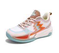 Bolognifi Chaussures de Basket-Ball Lumineuses for Hommes, résistantes à l'usure et antidérapantes Équipement de Basketball(Brown,42 EU)