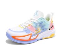 Bolognifi Chaussures de Basket-Ball Lumineuses for Hommes, résistantes à l'usure et antidérapantes Équipement de Basketball(Sky Blue-,37 EU)