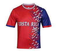 Bolognifi Maillot de football homme coupe Europe/Amérique T-shirt de football sweat Fans Footy demi manches(Costa Rica,L)