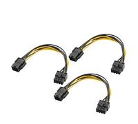 Bolongking Lot de 3 câbles adaptateur PCIE Express 6 broches vers 8 broches 10 cm