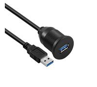 Bolongking Panel Flush Mount Cable - 1 mètre de câble 3.3’ USB 3.0 Extension pour voiture, bateau, moto