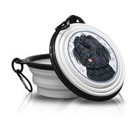 BOLONKA ZWETNA - Gamelle Pliable en Silicone Portable avec Mousqueton pour promenades et randonnées avec Vos Amis à Quatre Pattes. Pratique, légère, Pratique et Surtout Unique.