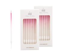 Bolosa 12 Pièces Bougies d'Anniversaire, Bougies Anniversaire, Bougies de Gâteau pour Décorations de Gâteau, Gâteau d'Anniversaire Décoratif, Baby Party, Fille Party, Rose Dégradé