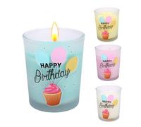 Bolosa Bougies parfumées en verre parfumées Happy Birthday, bougies parfumées Happy Birthday, bougie avec dicton, 150 g, bougies parfumées pour anniversaire, cadeau d'anniversaire pour femme