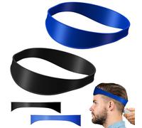 BoloShine 2 Pièces Bande de Coupe de Cheveux en Silicone Incurvée, Guide Coupe Cheveux Soi Même, Modèle de Rasage de Décolleté, Tondeuse Contour pour Homme, Barbier Outil Professionnel