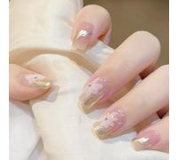 Boloshine 20PCS Bande de Vernis à Ongles en Gel Semi-Durci, Autocollants Auto-adhésifs pour Ongles en Gel UV, Gel Nail Stickers Pochoirs Pour Femme Fille Nail Art - Murmure de Fleurs