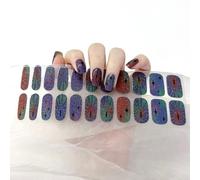 Boloshine 22PCS Gel Vernis à Ongles Autocollants, Auto-adhésifs pour Ongles en Gel UV Semi Durci, Gel Nail Stickers pour Femmes Filles DIY Manucure Décoration - Ciel étoilé éblouissant