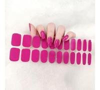 Boloshine 22PCS Gel Vernis À Ongles Autocollants(Bombe Cerise), Autocollants Auto-adhésifs pour Vernis à Ongles, Couverture Complète Nails Wraps Stickers Manucure Décoration pour Femme Fille