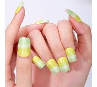 Boloshine Bandes de Vernis à Ongles en Gel, 20Pcs Vernis Autocollant UV Qualité, Brillante Gel Vernis À Ongles Autocollants, Français Enveloppes à Ongles en Gel pour Femmes Filles - Menthe Citronnée