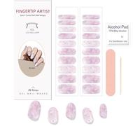 Boloshine Vernis Autocollant Ongle Gel UV Strips, Brillante Français Enveloppes à Ongles en Gel, Durable Bandes Autocollantes en Gel Semi-Durci Stickers ongles pour Femmes Filles - Nébuleuse Rose