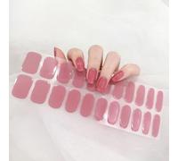 Boloshine Vernis Autocollant UV, 22PCS Autocollants pour Ongle Auto-adhésifs avec Couverture Complète, Qualité Salon Gel Nail Stickers Nail Art pour Femmes Filles (Pêche Rose)