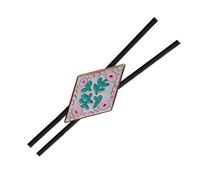 Bolotie à floral en émail élégant | Collier réglable, pendentif en forme de diamant de fleurs en émail, accessoire de bijoux de mode pour événement