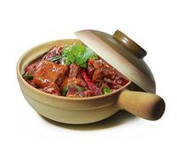 Bols à casserole Soupe à l'oignon française Cocotte Poterie d'argile rétro avec couvercle Cuisson soupe Shaguo (poignée DR19cm)