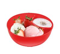 Bols à frites et sauces : serveur de collations en céramique, divisé, antitempéré, pour fêtes | Assiette de service pour collations, ensemble de bols à biscuits, support pour sauce | Était